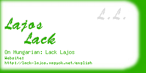 lajos lack business card